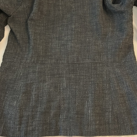 EILEEN FISHER Cotton Linen Women's Black Gray Charcoal Jacket Blazer Size Medium - Picture 9 of 14